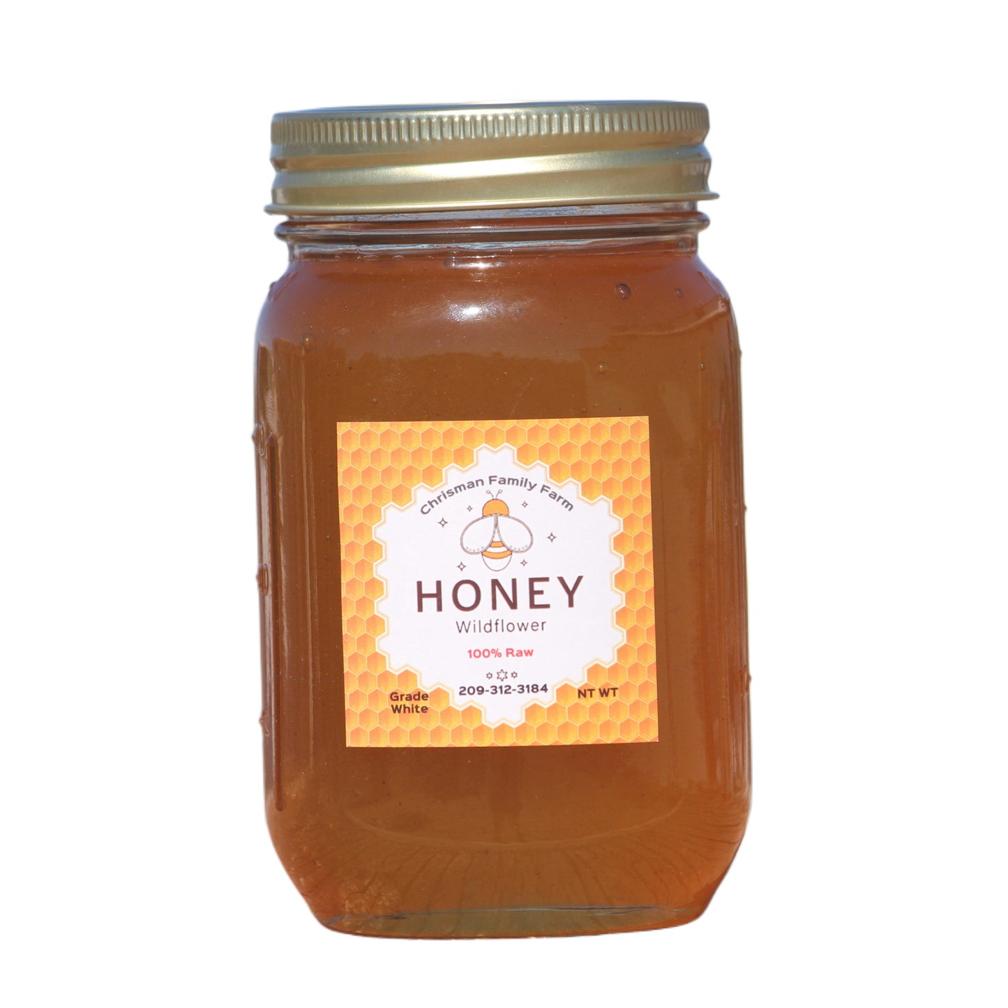 2 lb Raw Unfiltered Honey - From Hive to Bottle